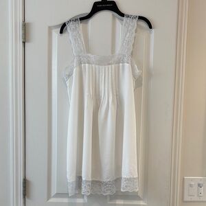 White Lace Trim Sleeveless Camisole Top